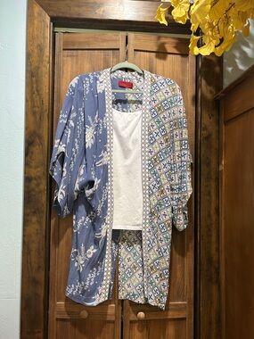 Tigerlily Blue Patterned Kimono
